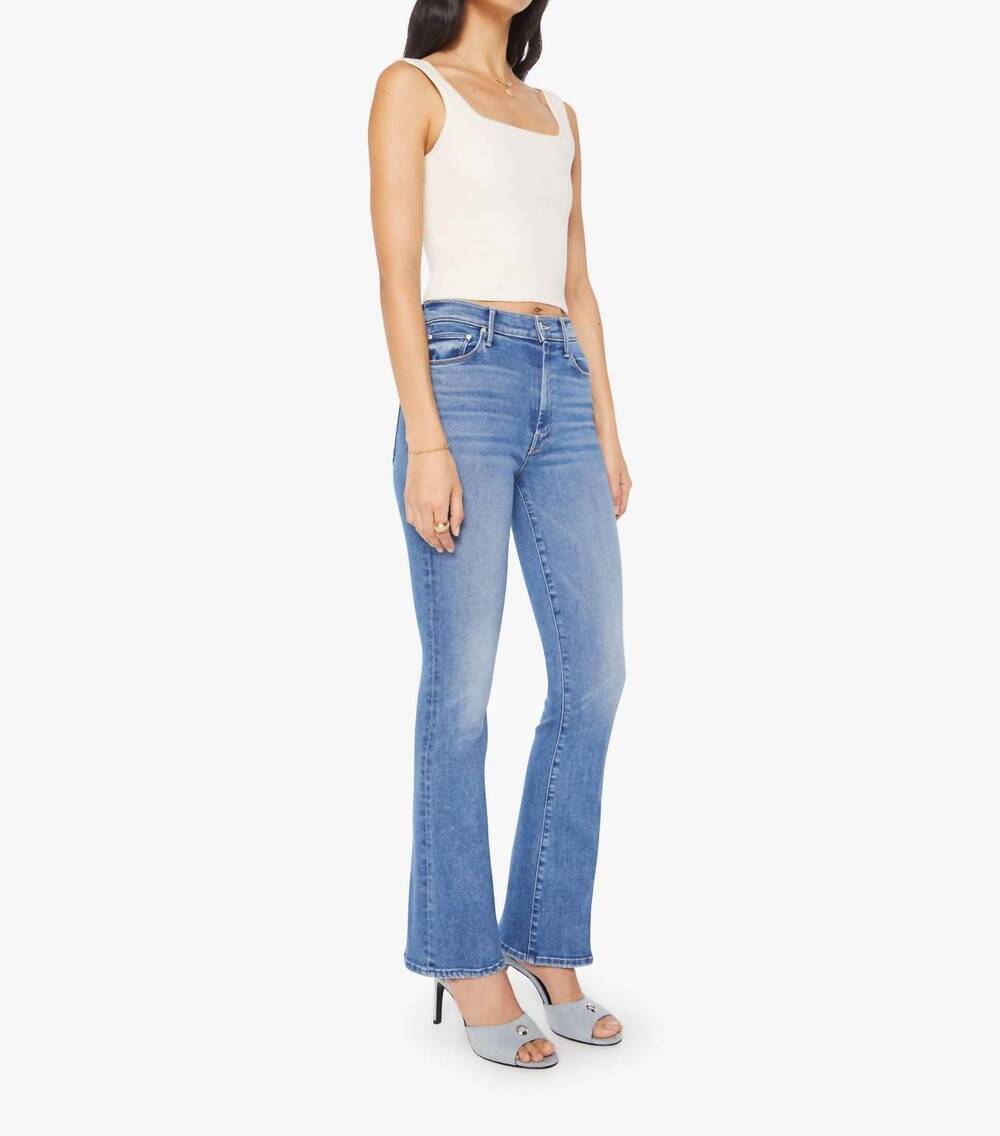 NEW MOTHER high waisted weekender skimp jeans in swing & a miss
